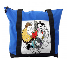 Animal Food Crazy Doodle Shoulder Bag