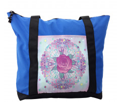 Psychedelic Rose Mandala Shoulder Bag