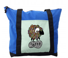 Hipster Doodle Fun Sheep Shoulder Bag