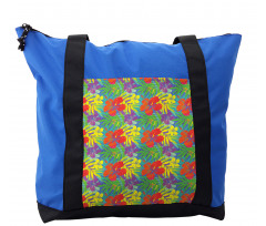 Abstract Vibrant Hibiscus Shoulder Bag