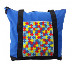 Colorful Puzzle Pieces Shoulder Bag