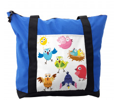 Funny Birds Sun Cartoon Shoulder Bag