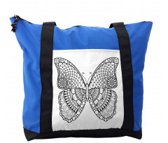 Monochrome Butterfly Graphic Shoulder Bag