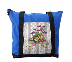 Colorful Bouquet on Curls Shoulder Bag
