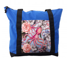 Animal Watercolor Flowers Shoulder Bag