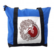 Long Haired Girl Zodiac Shoulder Bag