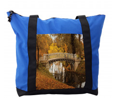 Old Bridge in Fall Forest Shoulder Bag
