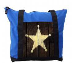 Rustic Wooden Lone Star Shoulder Bag