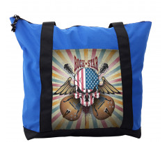 Angry Skull America Flag Shoulder Bag