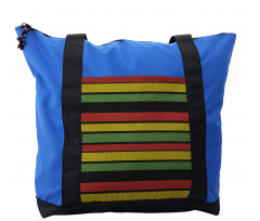 Knitted Rasta Lines Shoulder Bag