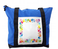 Colorful Handprints Shoulder Bag