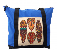 Indigenous Folk Mask Graphic Shoulder Bag