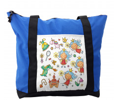 Cartoon Princess Motif Shoulder Bag