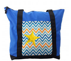 Angled Stripes Starfish Shoulder Bag