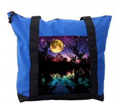 Night Sky Trees Shoulder Bag