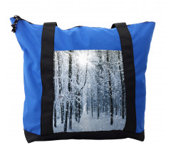 Snow Covered Forest Shoulder Bag