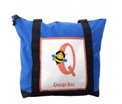 Cartoon Animal Letter Q Shoulder Bag