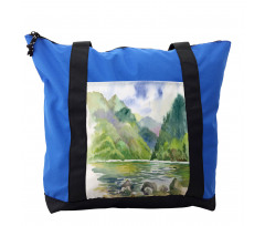 Summer River with Trees Shoulder Bag