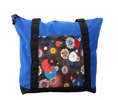 Psychedelic Floral Pattern Shoulder Bag
