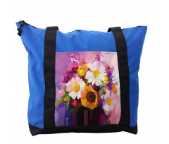 Hand Painted Bouquet Shoulder Bag