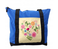 Colorful Flowers Butterflies Shoulder Bag