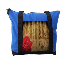 Romantic Rose Musical Notes Shoulder Bag