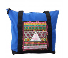 Folkloric Ornaments Boho Shoulder Bag