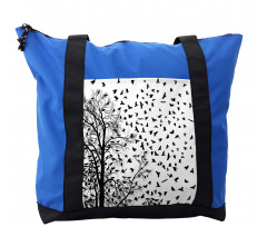 Flying Birds Tree Shoulder Bag