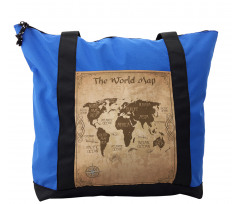 Vintage Topographic Image Shoulder Bag