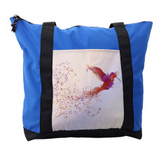 Abstract Hummingbird Shoulder Bag