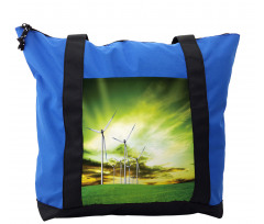 Wing Turbines Green Sky Shoulder Bag