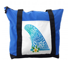 Wave with Bali Flower Shoulder Bag