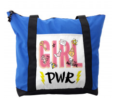 Girl Power with Hearts Shoulder Bag