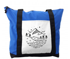 Trees Cliffs Night Flow Shoulder Bag