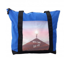 Woman and Welcoming Sun Shoulder Bag