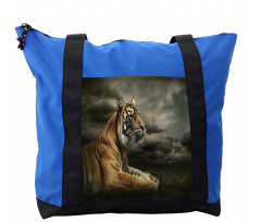 Jungle African Cat Clouds Shoulder Bag