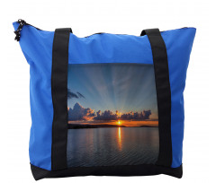 Sunset over Lake Horizon Shoulder Bag