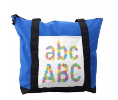 Colorful Jigsaw Letters Shoulder Bag