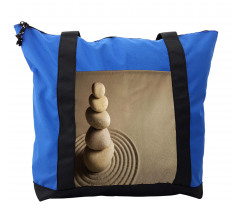 Balancing Stones on Sand Theme Shoulder Bag