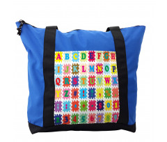 Alphabet and Numbers Shoulder Bag