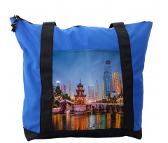 China Cityscape at Dusk Time Shoulder Bag