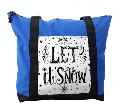 Monochrome Let it Snow Art Shoulder Bag