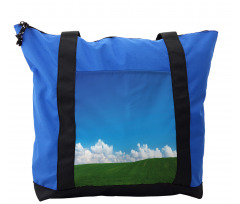 Puffy Clouds Nature Theme Shoulder Bag