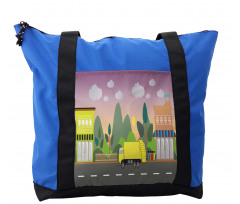 Waste Machine in City Shoulder Bag