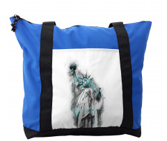 Lady Liberty Geometric Art Shoulder Bag