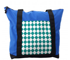 Diagonal Checkers Pattern Shoulder Bag