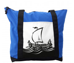 Greek Ship on Sea Shoulder Bag