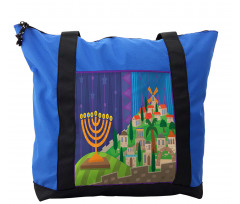 Hanukkah Night Menorah Shoulder Bag