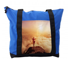 Karate Posed Man at Sunset Shoulder Bag