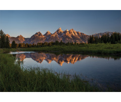 Grand Tetons Morning Sun Aluminum Water Bottle